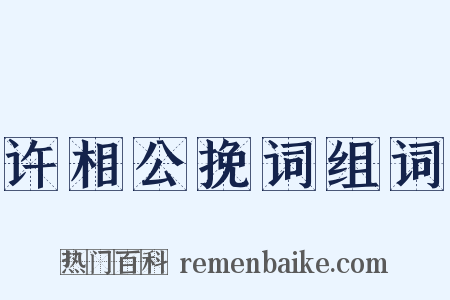 许相公挽词组词是什么意思的图片
